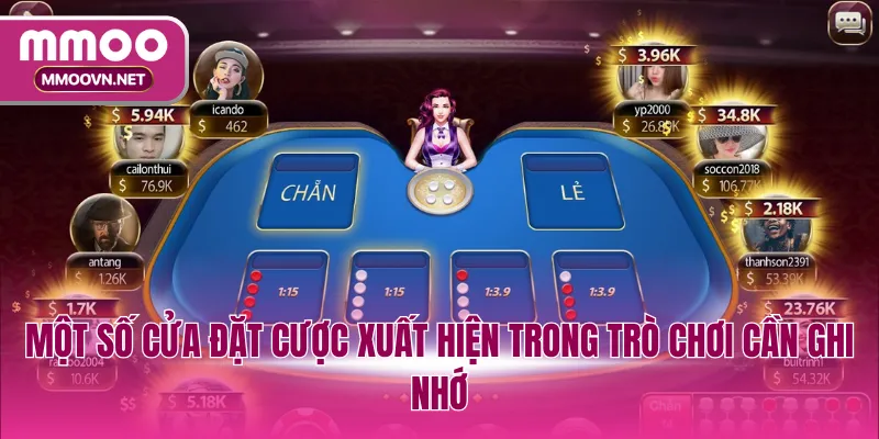 Một số cửa đặt cược xuất hiện trong trò chơi cần ghi nhớ